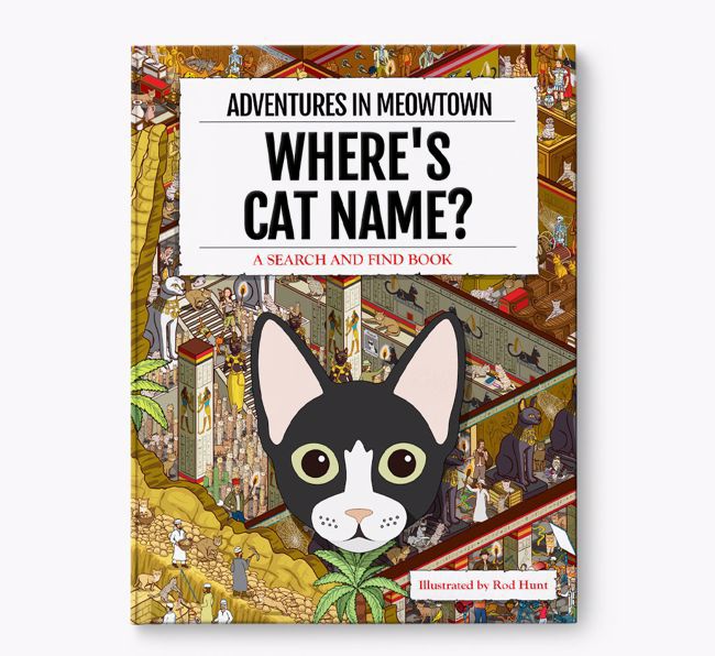 Personalised Where's {dogsName} Book: Adventures In Meowtown